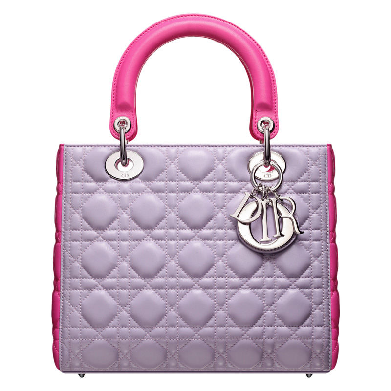 M0550PBAN M204 Bicolore lilla e sorbetto pelle rosa Lady Dior